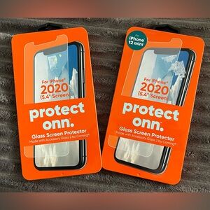 2 new iPhone screen protectors to fit iPhone 12 mini and 13 mini. (5.4” screen)